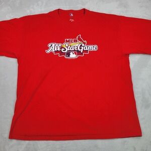 St Louis Cardinals Shirt Men XXL Red Team Crew MLB Baseball All Star Game Adult*